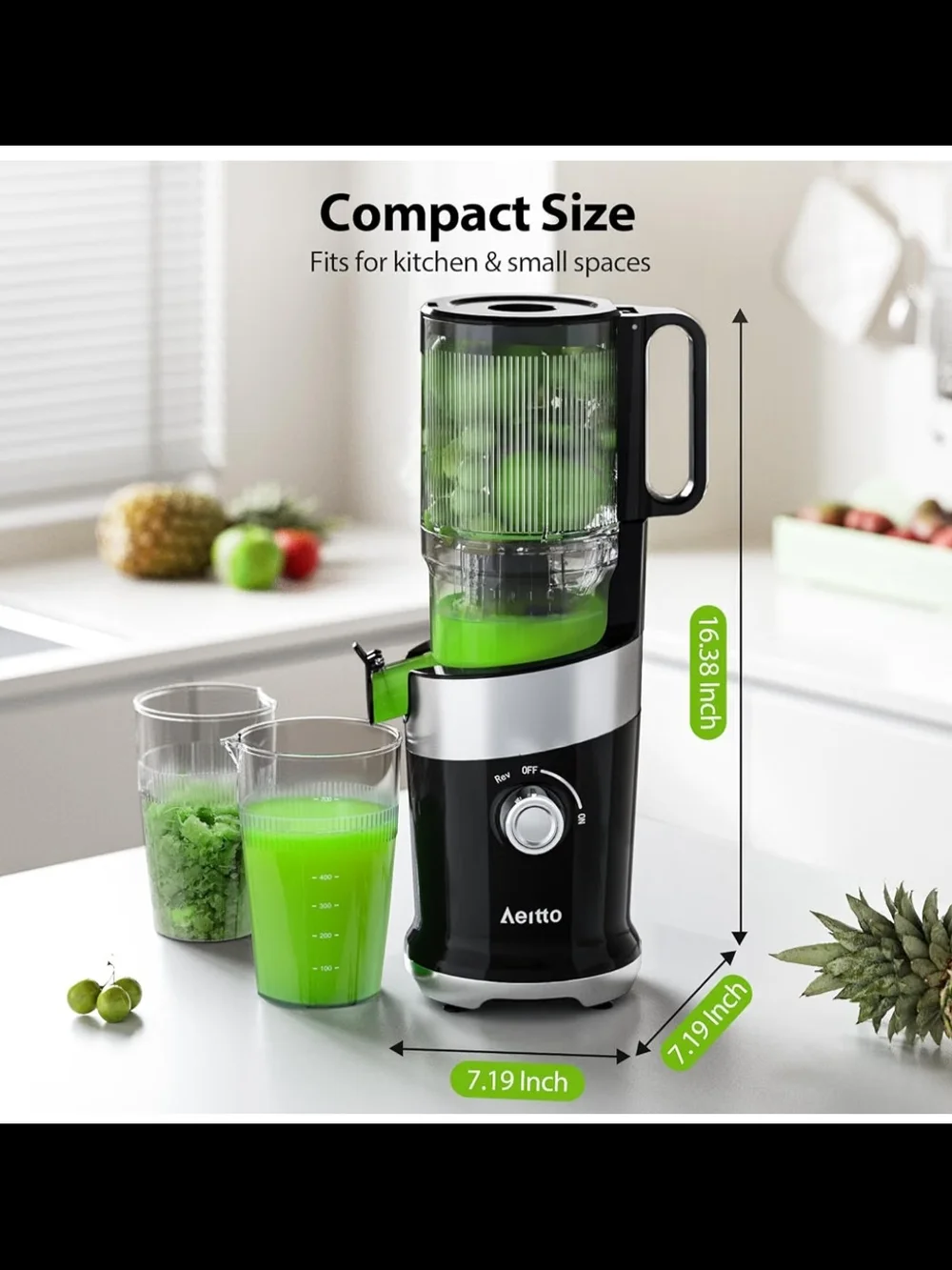 Cold Press Juicer with 4.9